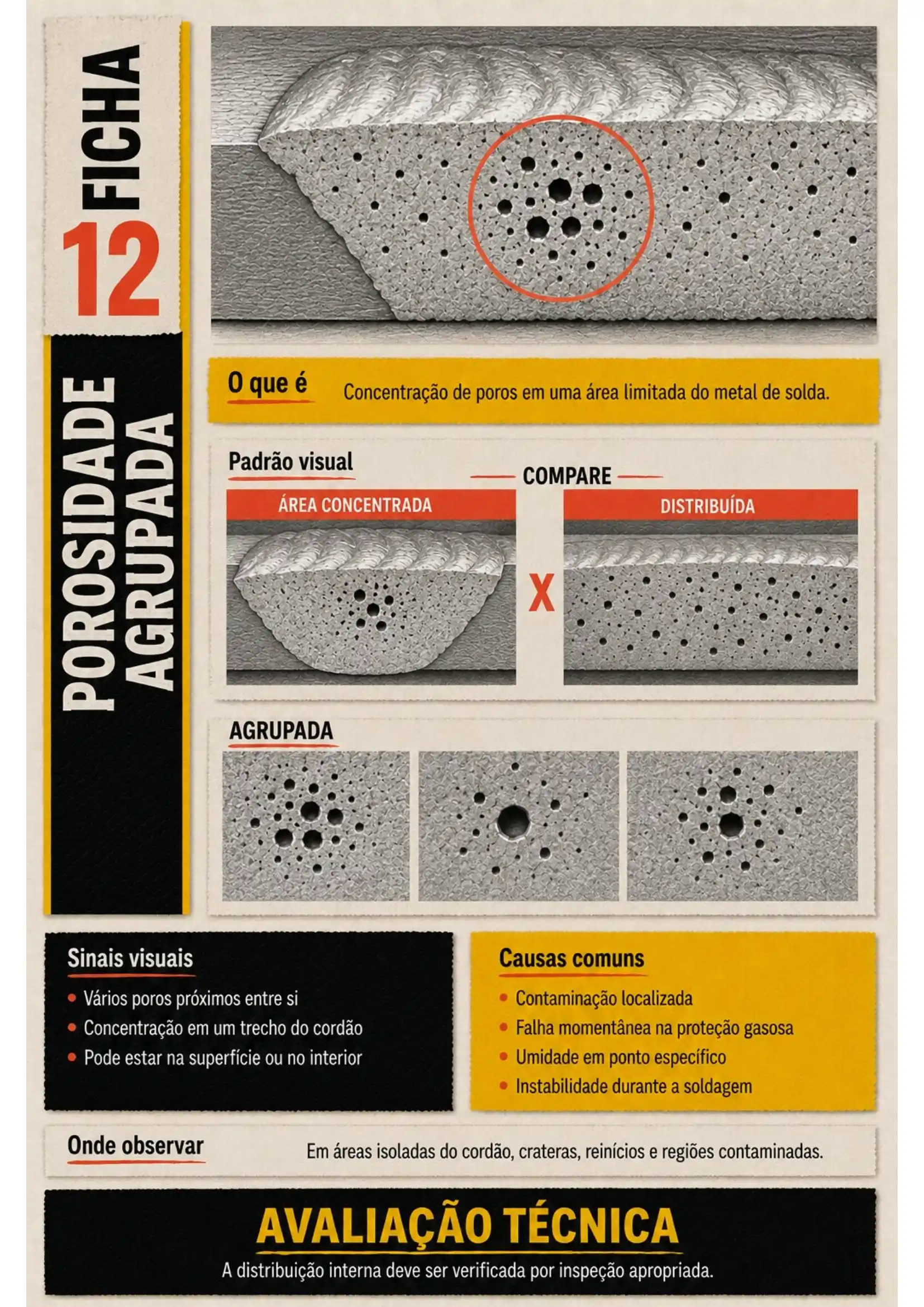 Prévia 11 das fichas visuais de defeitos de soldagem