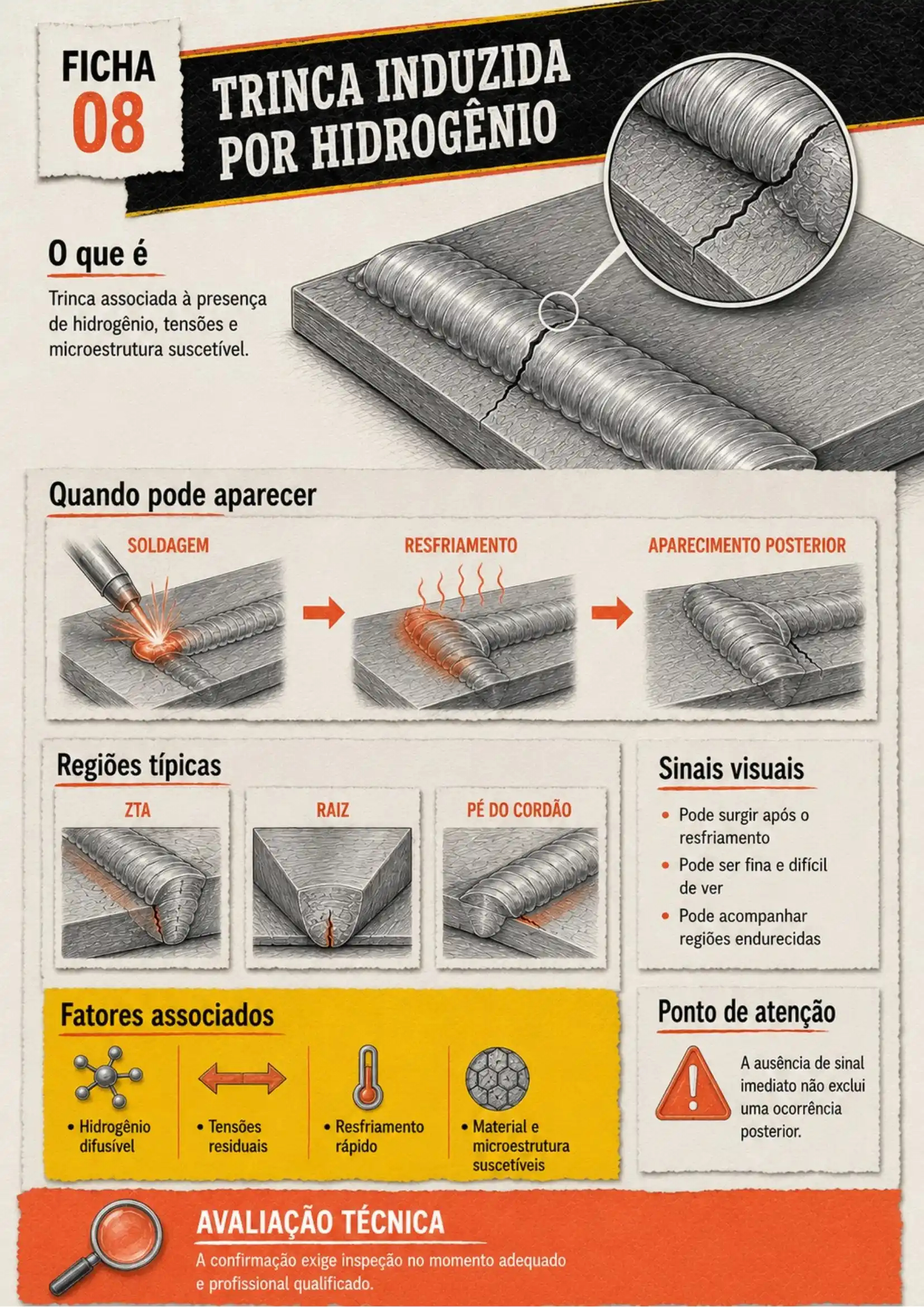 Prévia 2 das fichas visuais de defeitos de soldagem