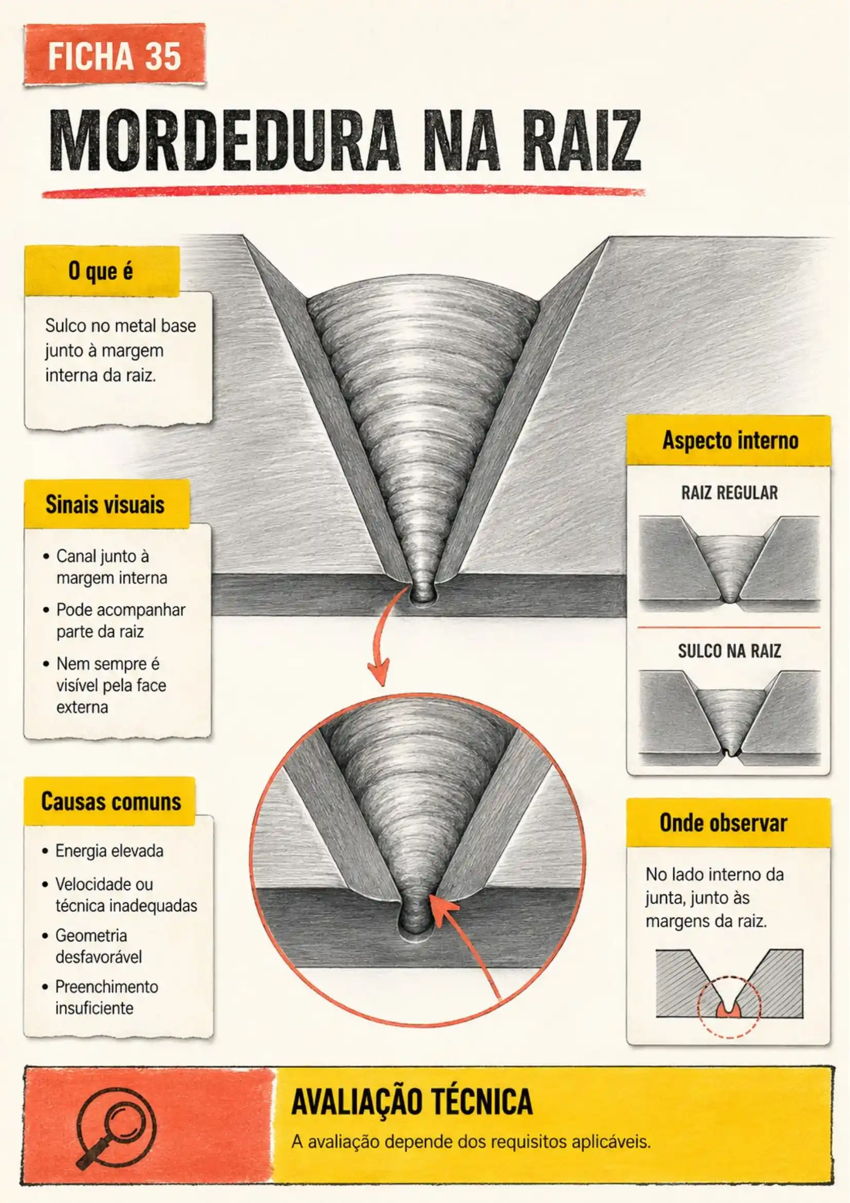 Prévia 6 das fichas visuais de defeitos de soldagem