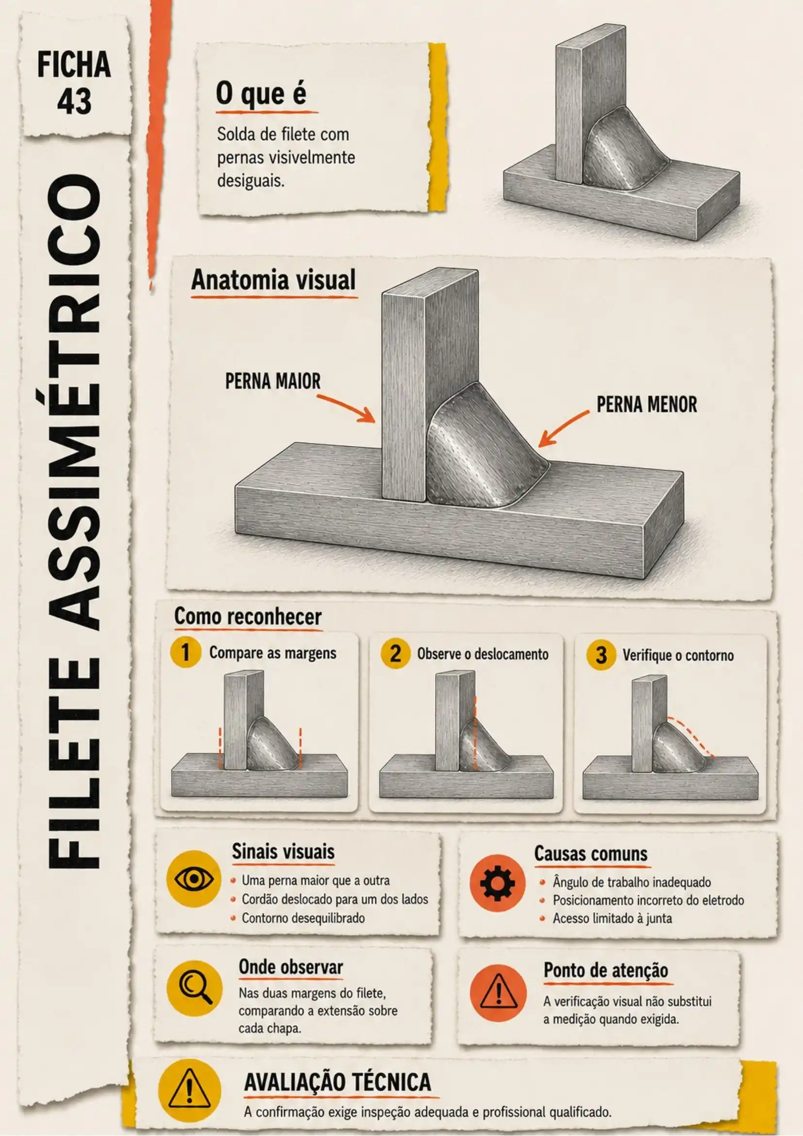 Prévia 7 das fichas visuais de defeitos de soldagem