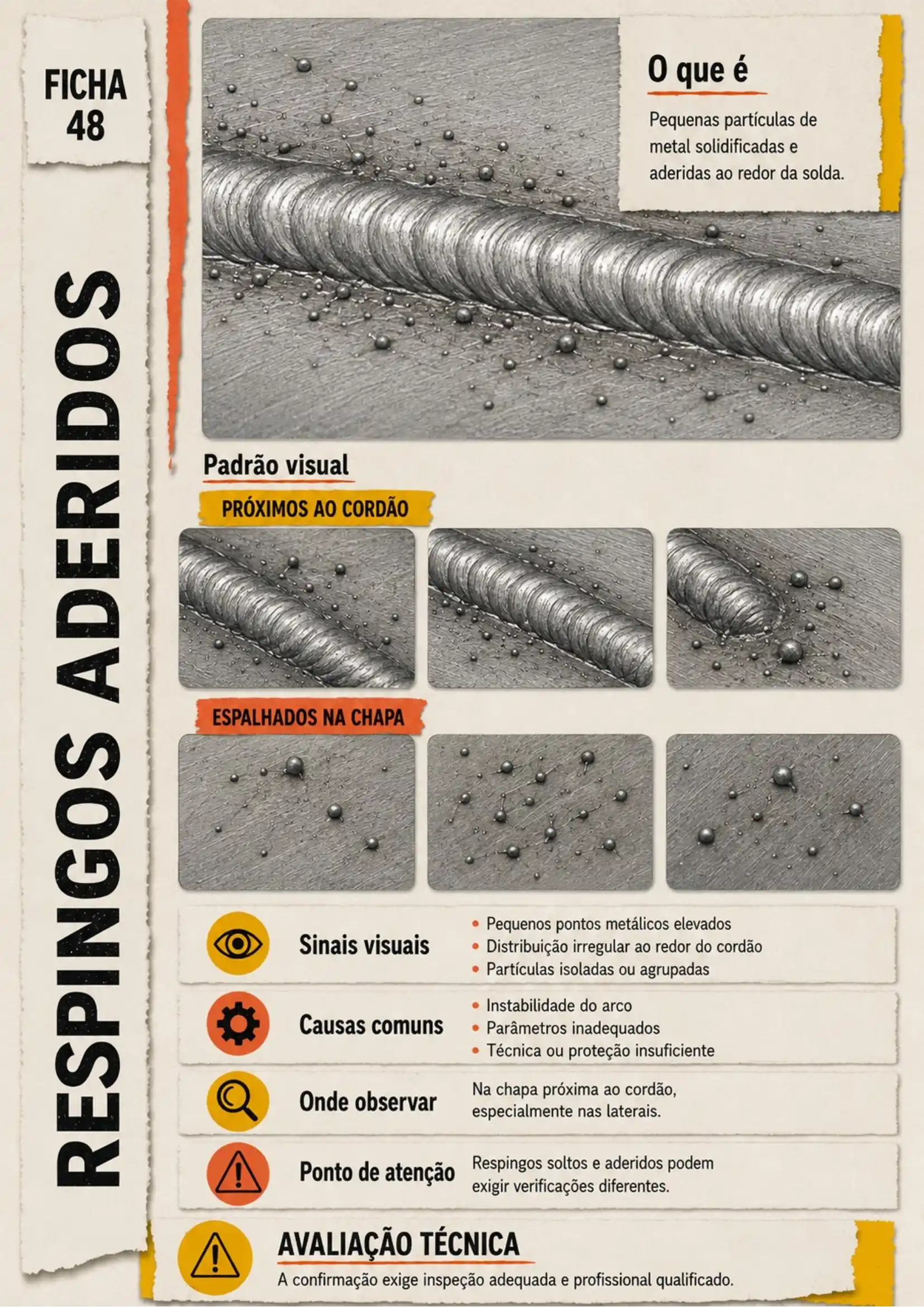 Prévia 8 das fichas visuais de defeitos de soldagem