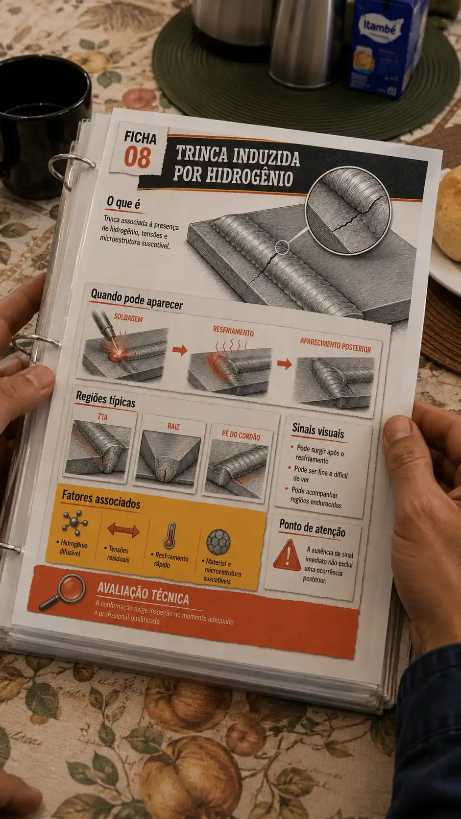 Uso das fichas visuais de soldagem 7